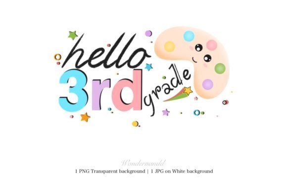 Back to School - Hello 3rd Grade Clipart