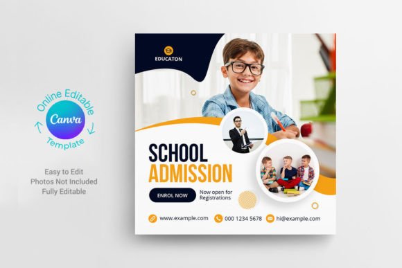 Back to School Post Canva Template