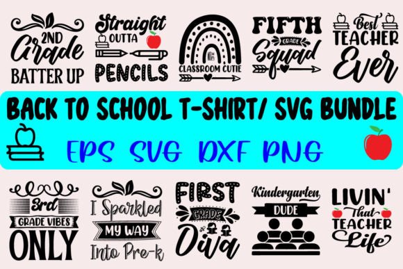 Back to School T-shirt SVG Bundle 1