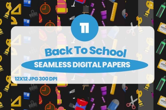 Black Back to School Digital Papers: A Versatile Resource for Creative Projects