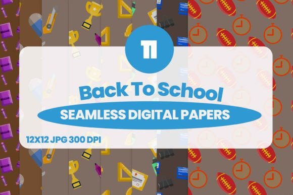 Brown Back to School Digital Papers