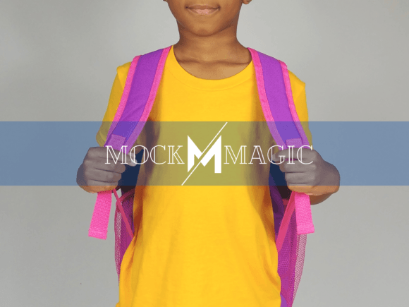 Kids Back to School Mockup - Gold Shirt: A Practical Tool for Educational and Creative Workflows