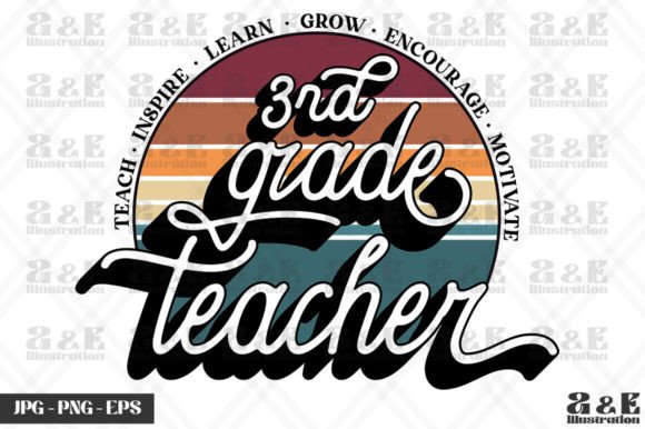 Retro 3rd Grade Teacher Back to School