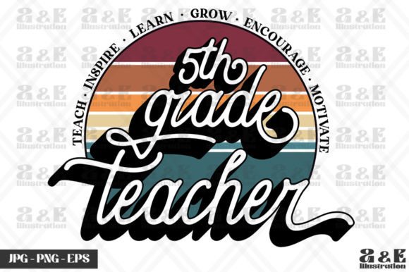 Retro 5th Grade Teacher Back to School