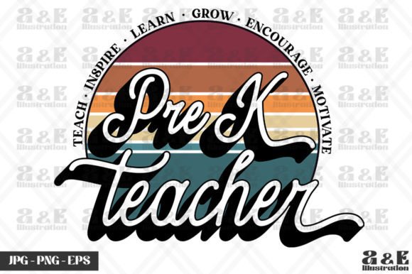 Retro Pre K Teacher Back to School